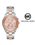 Michael Kors Blair Quartz Analog Rose Gold Dial Two Tone Steel Strap Watch For Women - MK6498 Authentic Buy Shop Now