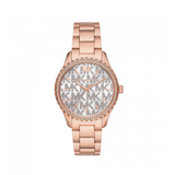 Michael Kors Layton Three Hand Silver Dial Rose Gold Steel Strap Watch For Women - MK7297 Authentic Buy Shop Now