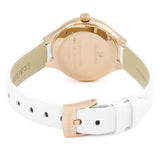 Swarovski Lovely Crystals Mother of Pearl Dial White Leather Strap Watch for Women - 5242904 Authentic Buy Shop Now