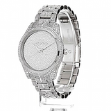 Michael Kors Lauryn Analog Crystals Silver Dial Silver Steel Strap Watch For Women - MK3717 Authentic Buy Shop Now