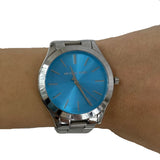 Michael Kors Runway Blue Dial Silver Steel Strap Watch for Women - MK3292 Authentic Buy Shop Now