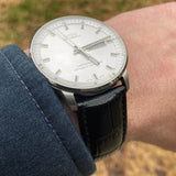 Mido Comander II Automatic Chronometer Silver Dial Black Leather Strap Watch For Men - M021.431.16.031.00 Authentic Buy Shop Now