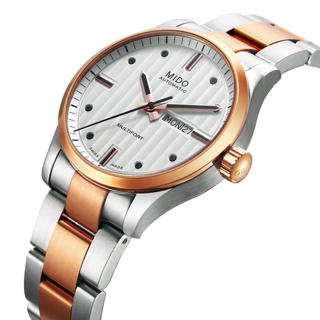 Mido Multifort Automatic Silver Dial Two Tone Steel Strap Watch For Men - M005.430.22.031.80 Authentic Buy Shop Now