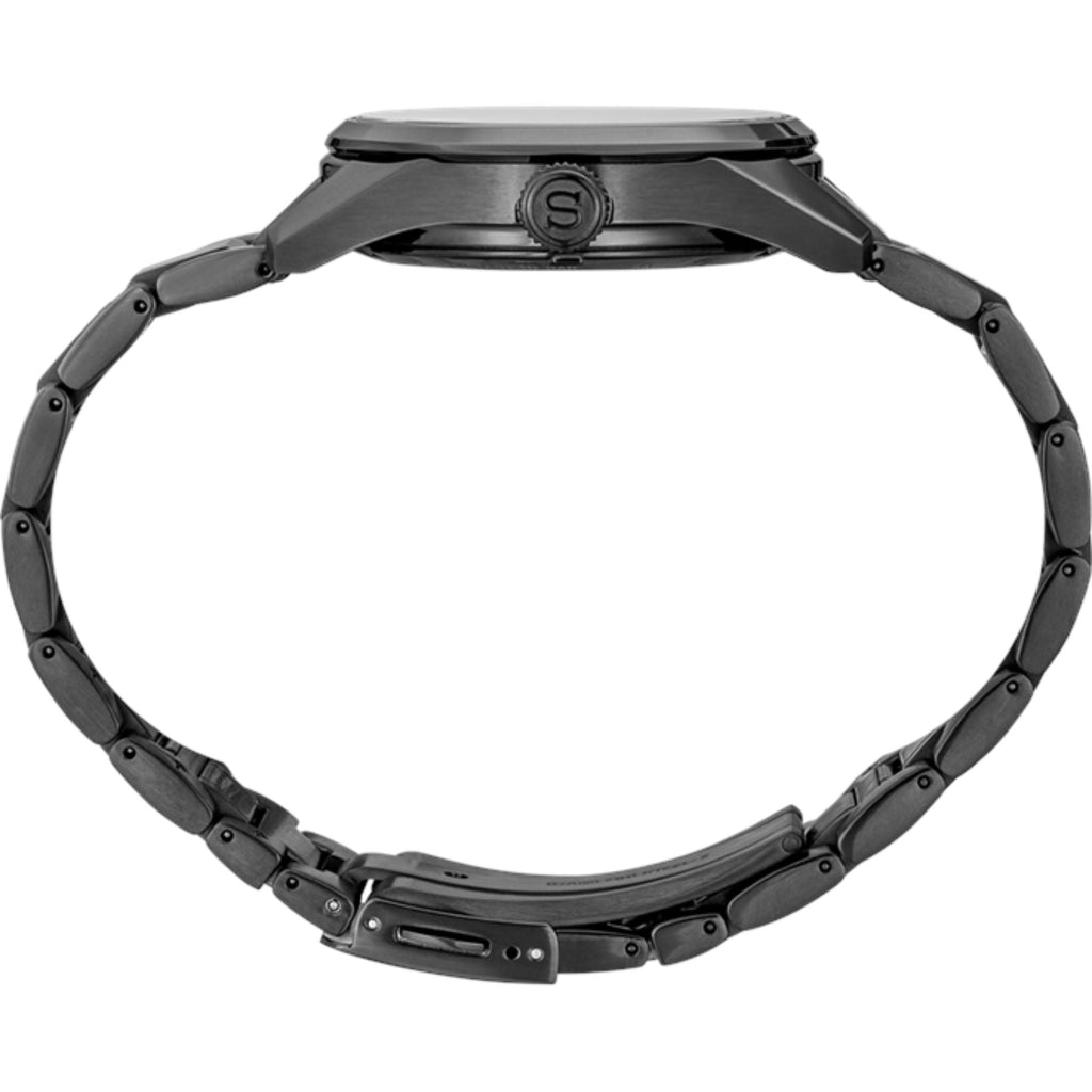 Seiko Presage Sharp Edged Series Black Dial Black Steel Strap Watch For Men - SPB229J1 Authentic Buy Shop Now