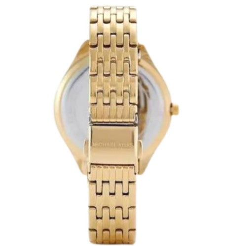 Michael Kors Mindy Three Hand White Dial Rose Gold Steel Strap Watch for Women - MK7078 Authentic Buy Shop Now