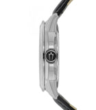 Bulova BVA Classic Automatic Silver Dial Black Leather Strap Watch for Men - 96A135 Authentic Buy Shop Now