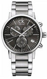 Calvin Klein Post Minimal Chronograph Black Dial Silver Steel Strap Watch for Men - K7627161 Authentic Buy Shop Now