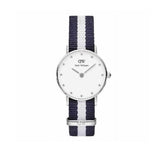 Daniel Wellington Classy Glasgow White Dial Two Tone NATO Strap Watch For Women - DW00100074 Authentic Buy Shop Now