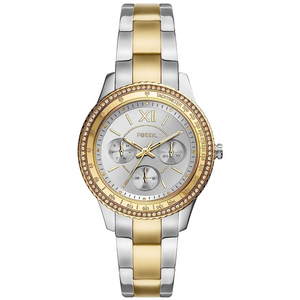 Fossil Stella Sport Multifunction Silver Dial Two Tone Steel Strap Watch for Women - ES5107 Authentic Buy Shop Now