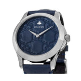 Gucci G Timeless Quartz Blue Dial Blue Leather Strap Watch For Men - YA1264032 Authentic Buy Shop Now