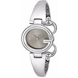 Gucci Guccissima Quartz Diamonds Brown Dial Silver Steel Strap Watch For Women - YA134503 Authentic Buy Shop Now