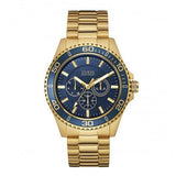 Guess Chaser Multifunction Blue Dial Gold Steel Strap Watch for Men - W0172G5 Authentic Buy Shop Now