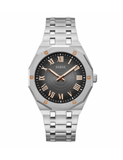 Guess Asset Quartz Black Dial Silver Steel Strap Watch For Men - GW0575G1 Authentic Buy Shop Now