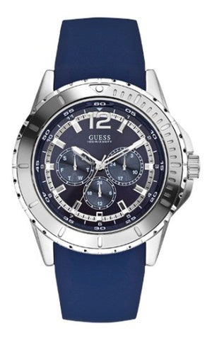 Guess Maverick Black Dial Rubber Strap Watch for Men - W0485G3 Authentic Buy Shop Now