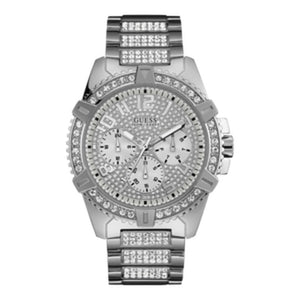 Guess Zeus Multifunction Diamonds Silver Dial Silver Steel Strap Watch for Men - GW0209G1 Authentic Buy Shop Now
