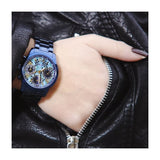 Guess Sunrise Multifunction Blue Dial Blue Steel Strap Watch for Women - W0448L10 Authentic Buy Shop Now