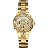 Guess Viva Diamonds Gold Dial Gold Steel Strap Watch for Women - W0111L2 Authentic Buy Shop Now