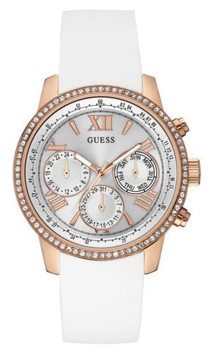 Guess Sport White Dial White Rubber Strap Watch For Women - W0616L1 Authentic Buy Shop Now