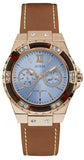 Guess Limelight Quartz White Dial Brown Leather Strap Watch For Women - W0775L7 Authentic Buy Shop Now