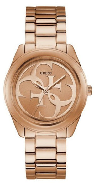 Guess G-Twist Rose Gold Dial Rose Gold Steel Strap Watch for Women - W1082L3 Authentic Buy Shop Now