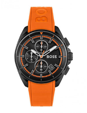 Hugo Boss Volane Black Dial Orange Silicone Strap Watch for Men - 1513957 Authentic Buy Shop Now