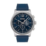 Hugo Boss Professional Chronograph Blue Dial Blue Silicone Strap Watch for Men - 1513526 Authentic Buy Shop Now