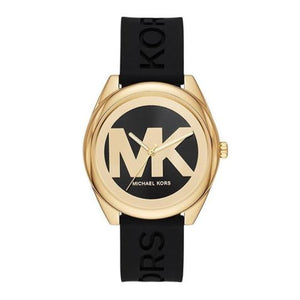 Michael Kors Janelle Quartz Black Dial Black Rubber Strap Watch For Women - MK7313 Authentic Buy Shop Now