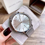 Michael Kors Jaryn Silver Dial Silver Mesh Bracelet Watch for Men - MK8541 Authentic Buy Shop Now