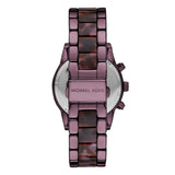 Michael Kors Ritz Chronograph Purple Dial Purple Steel Strap Watch For Women - MK6720 Authentic Buy Shop Now