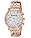 Michael Kors Damen White Dial Rose Gold Steel Strap Watch for Women - MK5026 Authentic Buy Shop Now