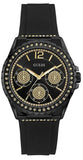 Guess Starlight Black Dial Black Rubber Strap Watch for Women - W0846L1 Authentic Buy Shop Now