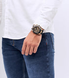 Guess Navigator Chronograph Black Dial Black Rubber Strap Watch for Men - GW0264G3 Authentic Buy Shop Now