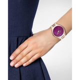 Michael Kors Runway Pink Dial Rose Gold Steel Strap Watch for Women - MK3550 Authentic Buy Shop Now