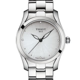 Tissot T Wave Diamonds White Dial Silver Steel Strap Watch For Women - T112.210.11.036.00 Authentic Buy Shop Now