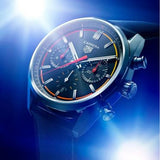Tag Heuer Carrera Chronograph Blue Dial Blue Leather Strap Watch for Men - CBN201D.FC6543 Authentic Buy Shop Now