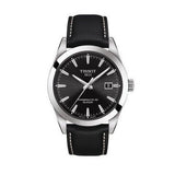 Tissot Gentleman Powermatic 80 Silicium Black Dial Black Leather Strap Watch For Men - T127.407.16.051.00 Authentic Buy Shop Now