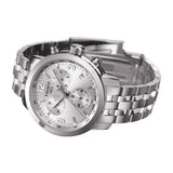 Tissot PRC 200 Chronograph Quartz Silver Dial Silver Steel Strap Watch For Men - T055.417.11.037.00 Authentic Buy Shop Now