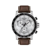 Tissot Supersport Chrono Silver Dial Brown Leather Strap Watch for Men - T125.617.16.031.00 Authentic Buy Shop Now