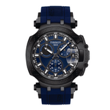Tissot T Race Chronograph Blue Dial Blue Silicone Strap Watch For Men - T115.417.37.041.00 Authentic Buy Shop Now