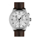 Tissot T Sport Chrono XL Classic Silver Dial Brown Leather Strap Watch For Men - T116.617.16.037.00 Authentic Buy Shop Now