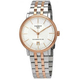 Tissot Carson Premium Powermatic 80 White Dial Two Tone Steel Strap Watch For Men - T122.407.22.031.01 Authentic Buy Shop Now