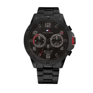 Tommy Hilfiger Blaze Chronograph Black Dial Black Steel Strap Watch For Men - 1792030 Authentic Buy Shop Now