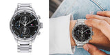 Tommy Hilfiger Trent Quartz Black Dial Silver Steel Strap Watch For Men - 1791805 Authentic Buy Shop Now