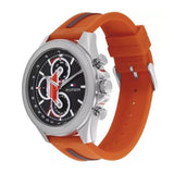 Tommy Hilfiger Clark Chronograph Grey Dial Orange Rubber Strap Watch For Men - 1792084 Authentic Buy Shop Now