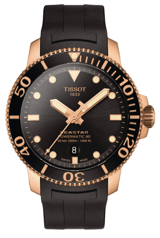 Tissot Seastar 1000 Powermatic 80 Black Dial Black Rubber Strap Watch for Men - T120.407.37.051.01 Authentic Buy Shop Now