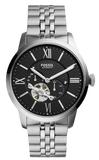 Fossil Townsman Black Dial Silver Steel Strap Watch for Men - ME3107 Authentic Buy Shop Now
