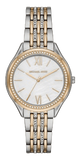 Michael Kors Mindy Three Hand White Dial Two Tone Steel Strap Watch For Women - MK7084 Authentic Buy Shop Now
