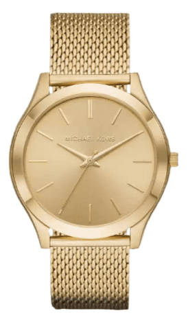 Michael Kors Slim Runway Quartz Gold Dial Gold Mesh Bracelet Watch For Women - MK8625 Authentic Buy Shop Now