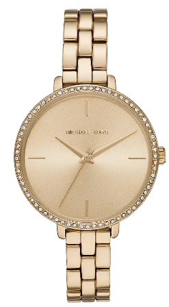 Michael Kors Charley Three-Hand Quartz Gold Dial Gold Steel Strap Watch for Women - MK4399 Authentic Buy Shop Now
