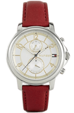 Tommy Hilfiger Claudia White Dial Red Leather Strap Watch for Women - 1781816 Authentic Buy Shop Now